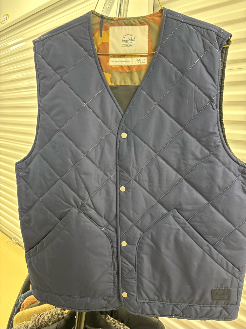 Herschel Supply Company Quilted Blue Men's Vest